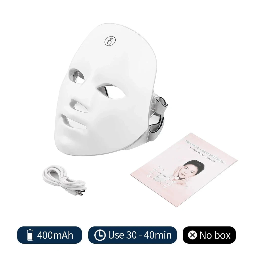 Rechargeable LED Photon Therapy Facial Mask