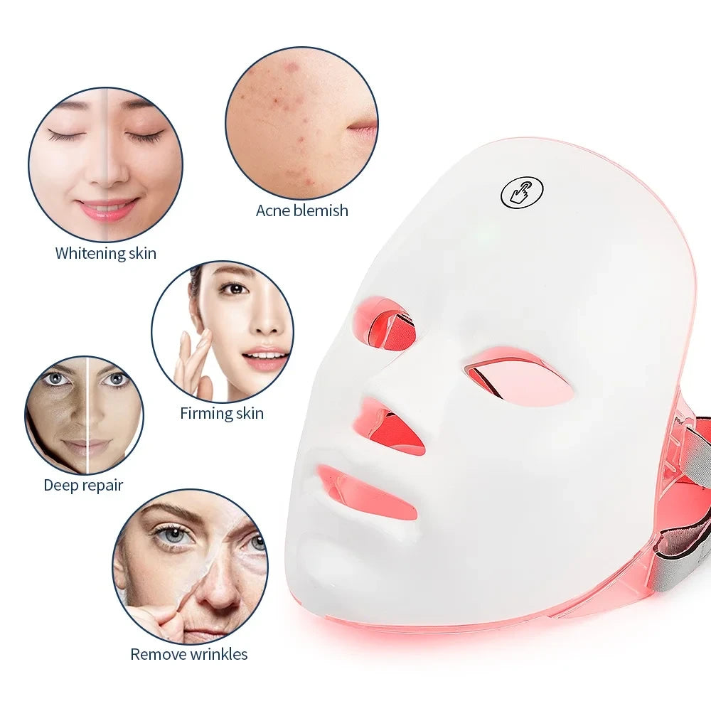 Rechargeable LED Photon Therapy Facial Mask