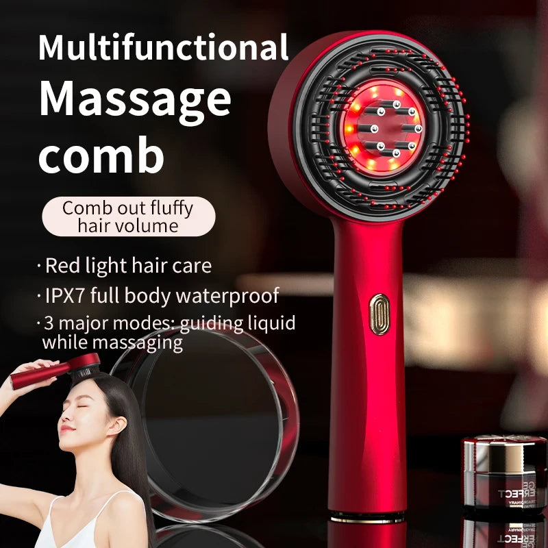 Red Light Scalp Massager Hair Oil Applicator